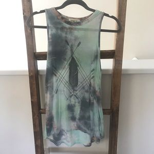 🌈🌻 Tie Dye Feather Tank